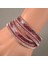 Kahverengi Lokaer Moda Yılan Derisi Desen Rhinestone Wrap Bilezik ile Çok Katmanlı Bilezikler Kadınlar Hediye Için 9 Renk Seçmek Için WRBR-004 (Yurt Dışından) 2