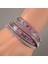 Kahverengi Lokaer Moda Yılan Derisi Desen Rhinestone Wrap Bilezik ile Çok Katmanlı Bilezikler Kadınlar Hediye Için 9 Renk Seçmek Için WRBR-004 (Yurt Dışından) 4