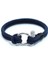 19CM Tarzı Lacivert Gümüş Şık Adam Bilezik 4mm Şanslı Halat Braclet Homme Erkek Arkadaşı Için Aşk Hediyesi Açık Hayatta Kalma Brazalete Pulseira Masculina Takı (Yurt Dışından) 1