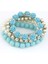 Mavi Charm Bilezikler Kadınlar Takı Gül Çiçek Çok Katmanlı Wrap Çiçek Bilezikler ve Bilezikler Vintage Pulseras Mujer Pulseiras Femme (Yurt Dışından) 1