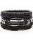 Stil 3 Et Aslan Çapraz Gitar Charm Ahşap Boncuk Erkek Deri Bileklik Kadın Femme Homme Erkek Pulseras Hediye Mücevherat (Yurt Dışından) 1