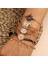 BX314 31 Stilleri Boho Karışık Altın Kalp Atışı Ay Yaprakları Alfabe Kaplumbağa Kanatları Yusufçuk Kabuğu Kristal Bilezik Seti Bileklik Aksesuarları (Yurt Dışından) 3