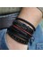 Stil 2 Et Punk Rahat Dokuma Yaprak Tüy Kanat Kafatası Gitar Charm Wrap Erkekler Deri Bilezikler Kadın Homme Femme Erkek Takı (Yurt Dışından) 3