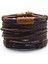 Stil 6 Et Punk Rahat Dokuma Yaprak Tüy Kanat Kafatası Gitar Charm Wrap Erkekler Deri Bilezikler Kadın Homme Femme Erkek Takı (Yurt Dışından) 5