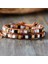 Güzel Kadın Deri Bilezikler High End Mix Doğal Taşlar 2 Telli Wrap Bilezikler Vintage Dokuma Boncuk Bileklik (Yurt Dışından) 4