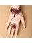 BCCY0598-4 Luokey Vintage Parti Kırmızı Siyah Dantel Wrap Bilezikler Moda Gotik Düğün Çiçekleri Inci Bilezikler Bilezik Kadınlar Için Punk Takı (Yurt Dışından) 4