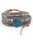 90CM Tarzı Siyah Rh Moda Handma Boho Bilezik Karışık Doğal Taşlar Kalp Charm 5 Strands Wrap Bilezikler Kadınlar Hediye (Yurt Dışından) 3
