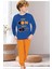 715U Erkek Çocuk Uzun Kollu Pijama Takımı-Saks 1