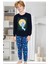 706 Erkek Çocuk Uzun Kollu Pijama Takımı-Lacivert 1