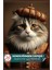 Soylu Tüylü Kedi Poster, Premium Baskı Poster, Gri Kedi, Statik Akıllı Kağıt (Yapay Zeka Tasarım) 1