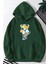 Peluş Ayı Baskılı Kapüşonlu Sweatshirt 1