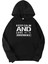 Siyah Keep Calm Baskılı Kapüşonlu Sweatshirt 1