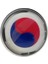 Güney Kore Yaka Rozeti South Korea Bayrak Rozet Yuvarlak Paslanmaz Çelik 3
