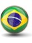 Brezilya Rozeti Brazil Ülke Bayrağı Yuvarlak Paslanmaz Çelik Camlı Rozet 2