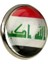 Iraq Irak Bayrağı Paslanmaz Çelik Rozet 3D Büyüteçli Camlı Iğneli Yaka Rozeti 3