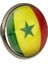 Senegal Rozet Afrika Senegalese Ülke Bayrağı Paslanmaz Çelik 3D Camlı Rozet 2