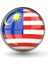 Malezya Rozeti Malaysia Bayrak Yaka Rozet Yuvarlak Çelik Iğneli 3D Pin 1
