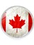 Kanada Rozeti Canada Ülke Bayrağı Yuvarlak Paslanmaz Çelik 3D Camlı Rozet 1