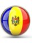 Moldova Bayrağı Çelik Yaka Rozeti Boğdan Moldovya Kartal 3D Camlı Resimli Rozet 1