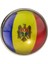 Moldova Bayrağı Çelik Yaka Rozeti Boğdan Moldovya Kartal 3D Camlı Resimli Rozet 4