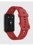 Huaweı Watch Fit Uyumlu Spor Silikon Kordon Kırmızı 1