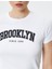 Brooklyn Baskılı Tişört Slim Fit Kısa Kollu Bisiklet Yaka Pamuklu 5