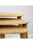 Ercol Style Masif Gerçek Kestane Ağacı Zigon Orta Sehpa Takımı, Oturma Odası Mobilya, Zigon 3^lü Set 4
