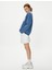Oversize Polo Yaka Sweatshirt Kolej Temalı Baskılı Uzun Kollu 1