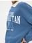 Oversize Polo Yaka Sweatshirt Kolej Temalı Baskılı Uzun Kollu 5