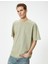 Oversize T-Shirt Yıkamalı Bisiklet Yaka Kısa Kollu 3