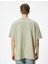 Oversize T-Shirt Yıkamalı Bisiklet Yaka Kısa Kollu 4