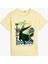 T-Shirt Timsah Baskılı Pullu Payetli Kısa Kollu Bisiklet Yaka Pamuklu 1