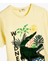T-Shirt Timsah Baskılı Pullu Payetli Kısa Kollu Bisiklet Yaka Pamuklu 3