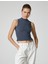 Crop Dik Yaka Atlet Slim Fit Viskoz Kumaş Karışımlı 3