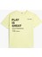 T-Shirt Slogan Baskılı Kısa Kollu Bisiklet Yaka Pamuklu 1