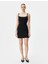 Askılı Mini Kalem Elbise Arkası Pencere Detaylı Kare Yaka Slim Fit Astarlı 3
