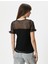 Dantelli T-Shirt Kısa Kollu Bisiklet Yaka 4