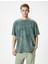 Oversize T-Shirt Yıkamalı Bisiklet Yaka Kısa Kollu 3