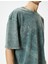 Oversize T-Shirt Yıkamalı Bisiklet Yaka Kısa Kollu 5