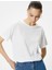 Oversize T-Shirt Soluk Efektli Kısa Kollu Bisiklet Yaka Pamuklu 2