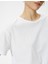 Oversize T-Shirt Soluk Efektli Kısa Kollu Bisiklet Yaka Pamuklu 5
