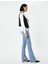 Ispanyol Paça Kot Pantolon Yırtmaç Detaylı Dar Kesim Standart Bel - Victoria Slim Jeans 1