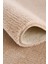 2'li Bej Oval Peluş Post Yumuşak Yıkanabilir Banyo Halısı Klozet TAKIMI(80X120-80X50) 1