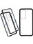 Samsung Galaxy S23+ Metal Çerçeve Tam Vücut Temiz Black Için Manyetik Çift Sandalı Temperli Cam Telefon Kılıfı (Yurt Dışından) 1