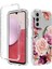 Samsung Galaxy A14 5g/4g Desen Baskı Şeffaf Pc Çerçevesi+Tpu -Al Çiçek Telefon Kılıfı (Yurt Dışından) 1