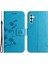 Samsung Galaxy S23 Fe Pu Deri Cüzdan Telefon Kelebek Çiçeği Baskılı Stand Si Telefon Kılıfı (Yurt Dışından) 1