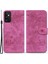 Samsung Galaxy A34 5g Pu Deri Katlanır Stand Cüzdan Strap-Rose ile Baskılı Kedi Telefon Kabuğu Telefon Kılıfı (Yurt Dışından) 1