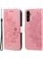 Samsung Galaxy A24 4g Çiçek Baskı Deri Stand Cüzdan Strap-Pink ile Telefon Kılıfı (Yurt Dışından) 1