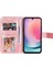 Samsung Galaxy A24 4g Çiçek Baskı Deri Stand Cüzdan Strap-Pink ile Telefon Kılıfı (Yurt Dışından) 2