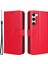 Samsung Galaxy S23 Için + Pu Deri Çılgın At Doku Cüzdan Stand Strap-Red ile Telefon Kılıfı (Yurt Dışından) 1